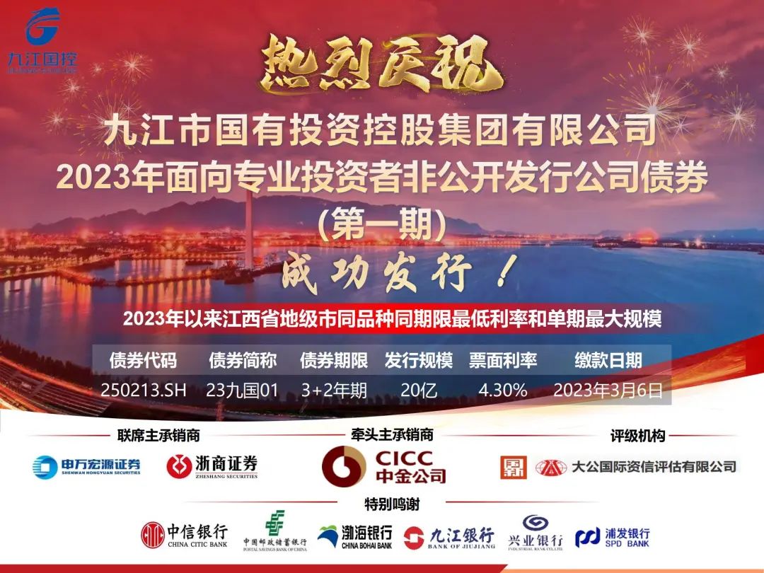 喜報頻傳！市國控集團成功發(fā)行20億元非公開發(fā)行公司債券